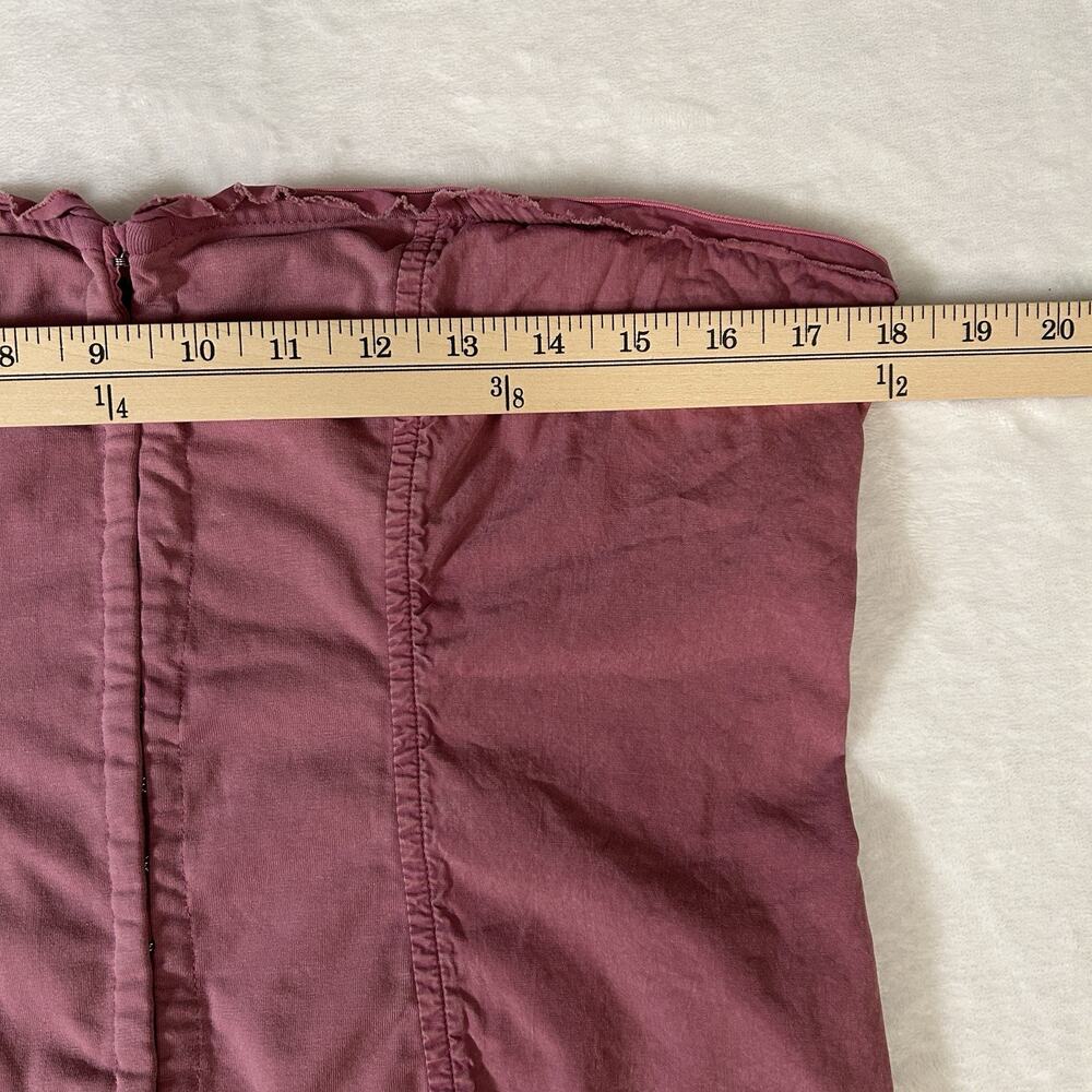 Free People Women’s Strapless Mauve Corset Bandeau Tube Top Size L Fairy Grunge - Picture 3 of 7